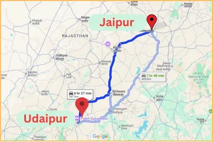 Jaipur to Udaipur Taxi Service, Jaipur to Udaipur one way taxi